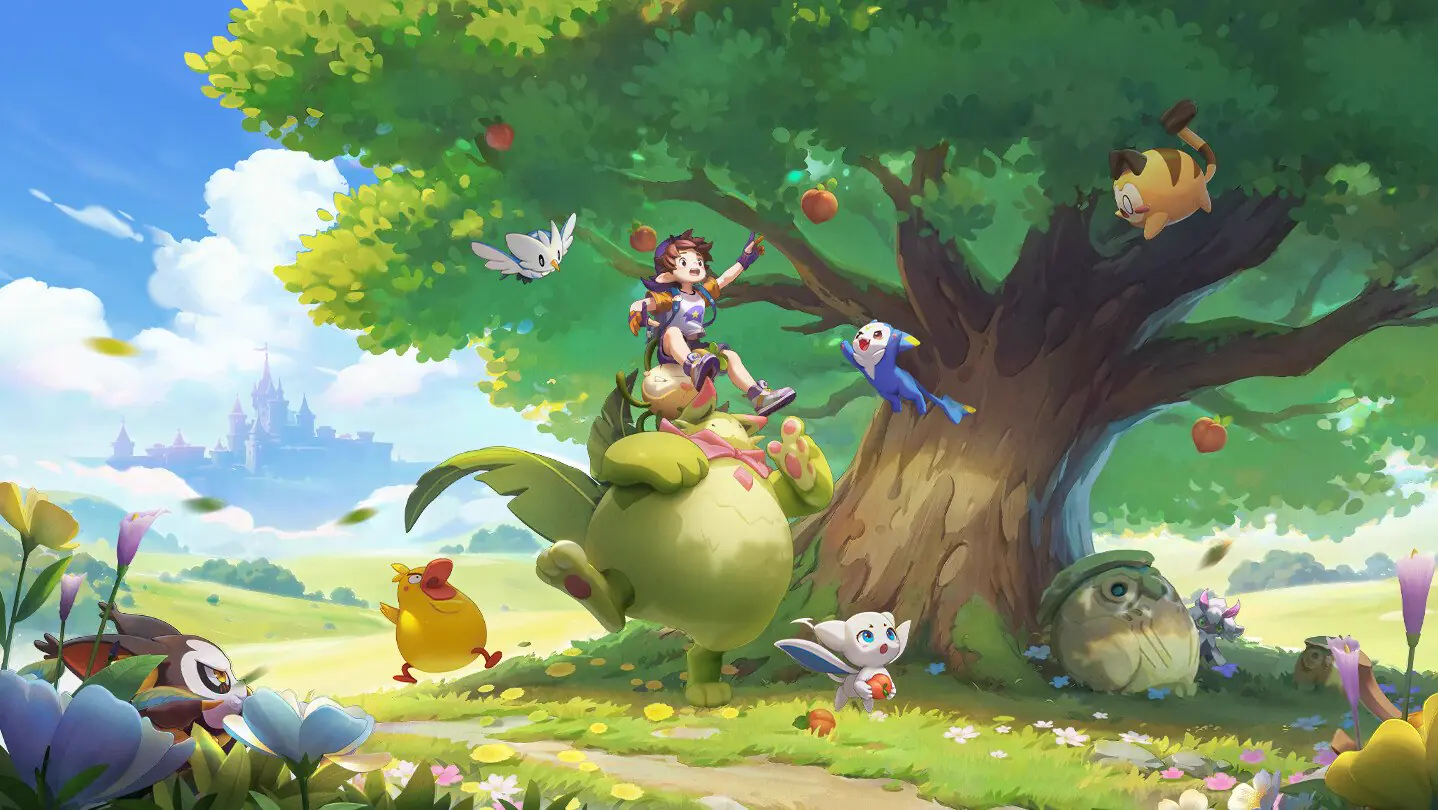 Roco Kingdom open world with wild Jinies in a meadow